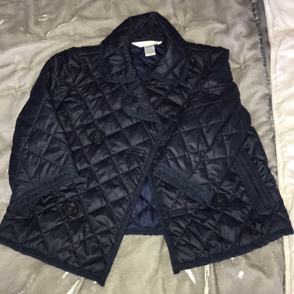 Ralph Lauren Navy Quilted Peacoat
